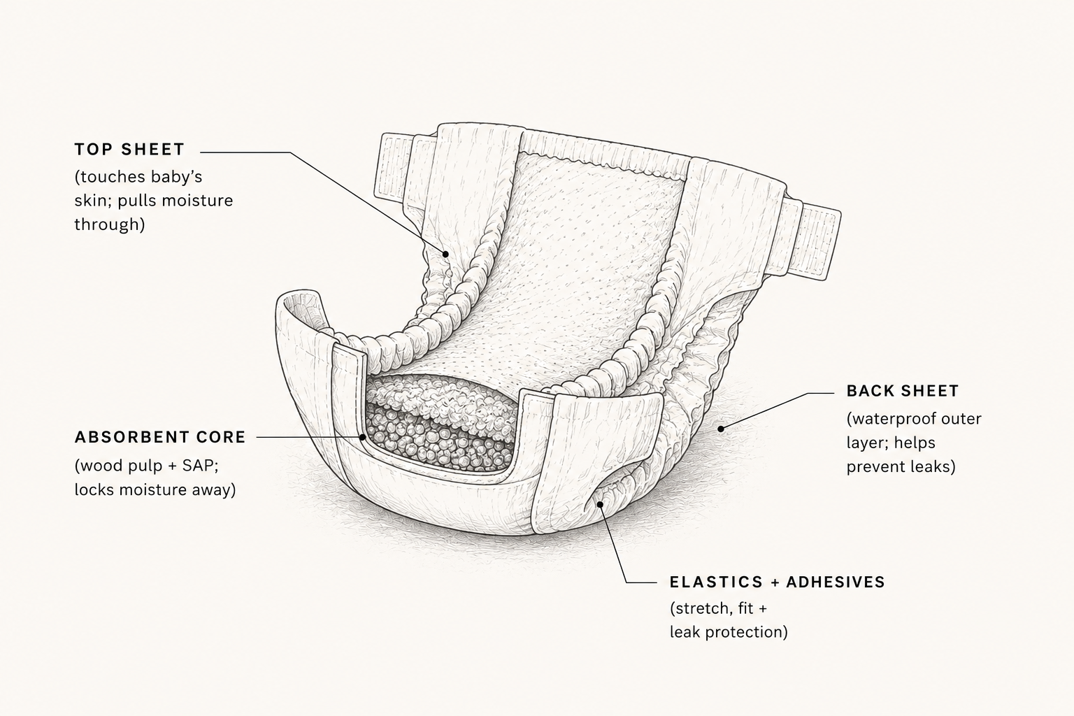 What's Actually in a Disposable Nappy?